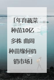年育蔬菜种苗10亿多株 曲周种苗缘何俏销市场